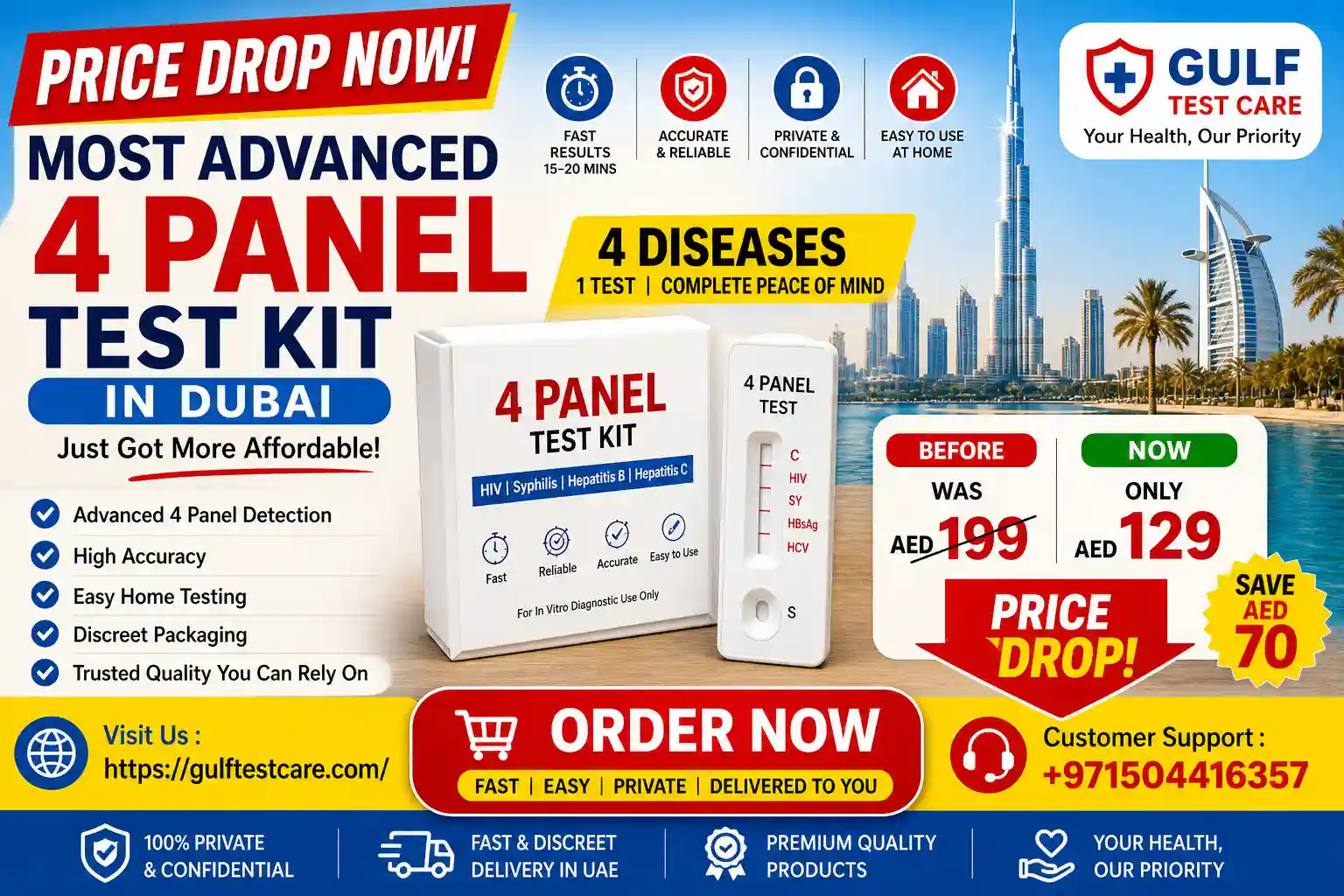 Price Drop Now – Most Advanced 4 Panel Test Kit in Dubai Just Got More Affordable