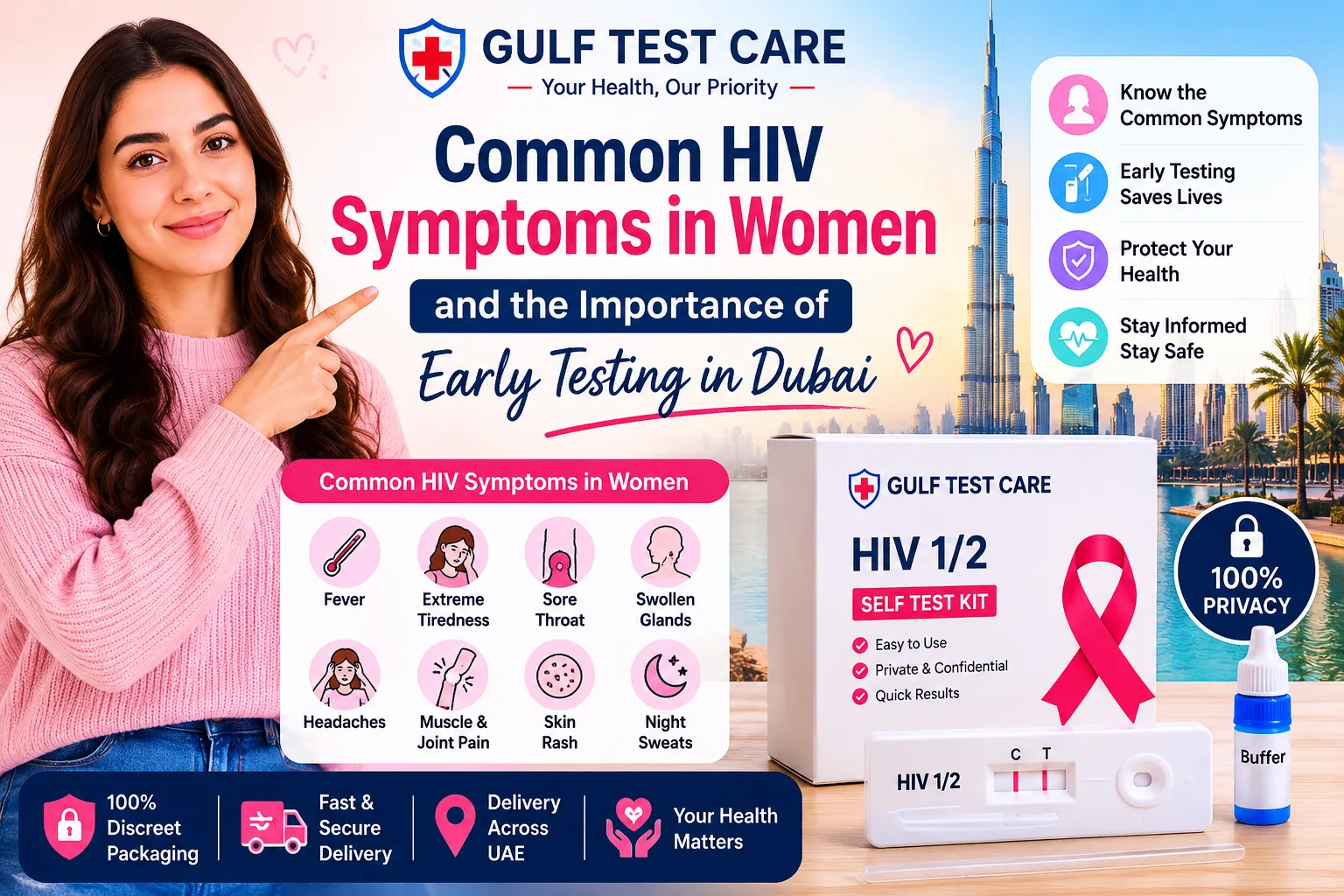 Common HIV Symptoms in Women and the Importance of Early Testing in Dubai