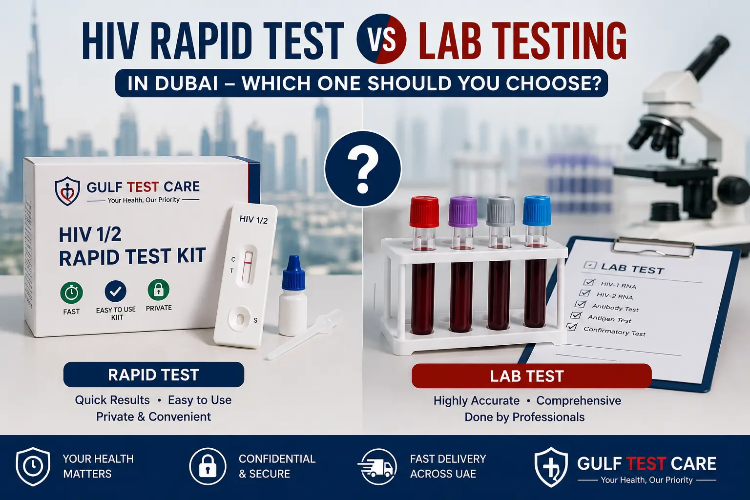 HIV Rapid Test vs Lab Testing in Dubai – Which One Should You Choose?