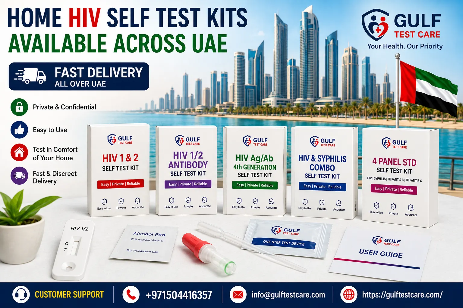 Home HIV Self Test Kits Available Across UAE – Fast Delivery