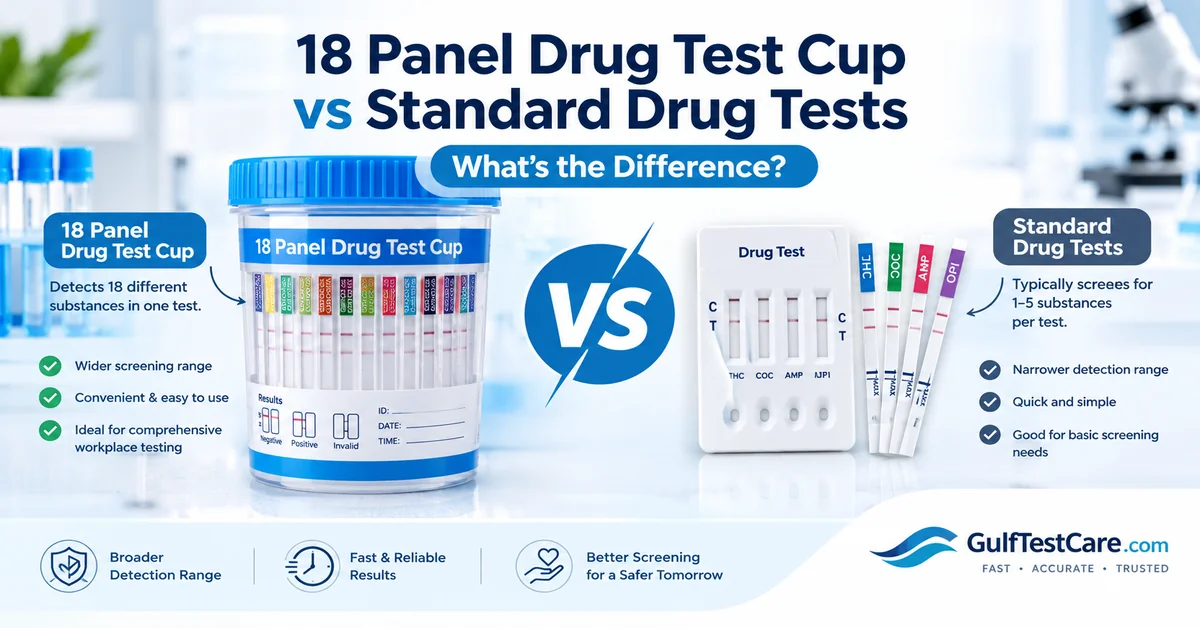 18 Panel Drug Test Cup vs Standard Drug Tests: What's the Difference?